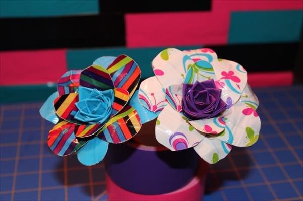 Different Duct Tape Flowers