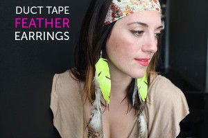 DIY Duct Tape Earrings