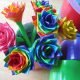 home produced duct tape pen flowers