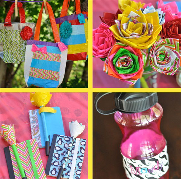 Little Birdie Secrets: duct tape girls camp crafts {ideas}