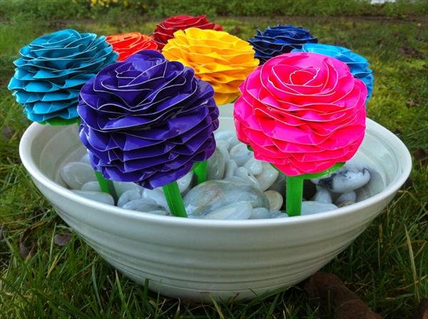 home prepared duct tape pen flowers