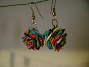 homemade duct tape earrings