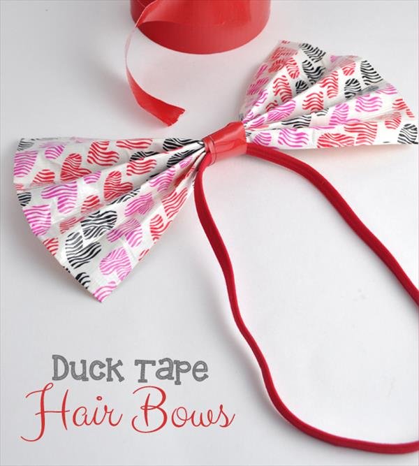 diy duct tape hair bow