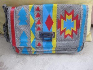 duct tape hand patterned bag