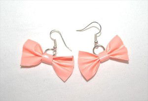 diy duct tape bow earrings