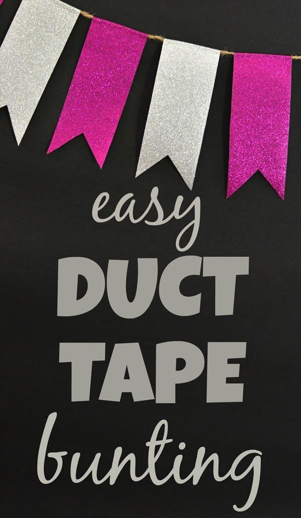 homemade duct tape bunting