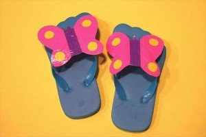 diy duct tape butterfly slippers