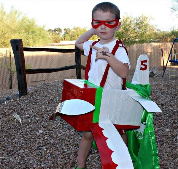 duct tape cardboard airplane costume