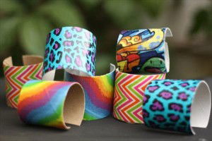 diy duct tape cardboard bracelets