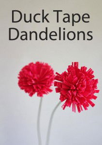 handmade duct tape dandelions