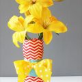 diy handcrafted duct tape flower vase