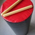 handcrafted duct tape drum