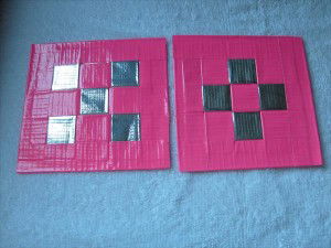 repurposed duct tape coasters