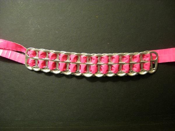 recycled soda can tabs duct tape bracelet