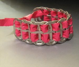 handmade duct tape and soda can tabs bracelet