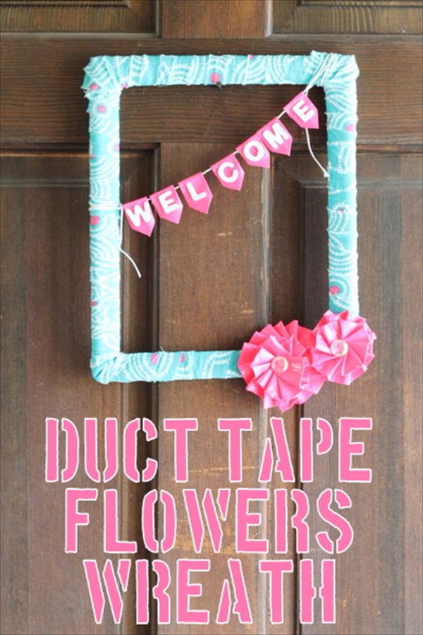 handcrafted duct tape wreath